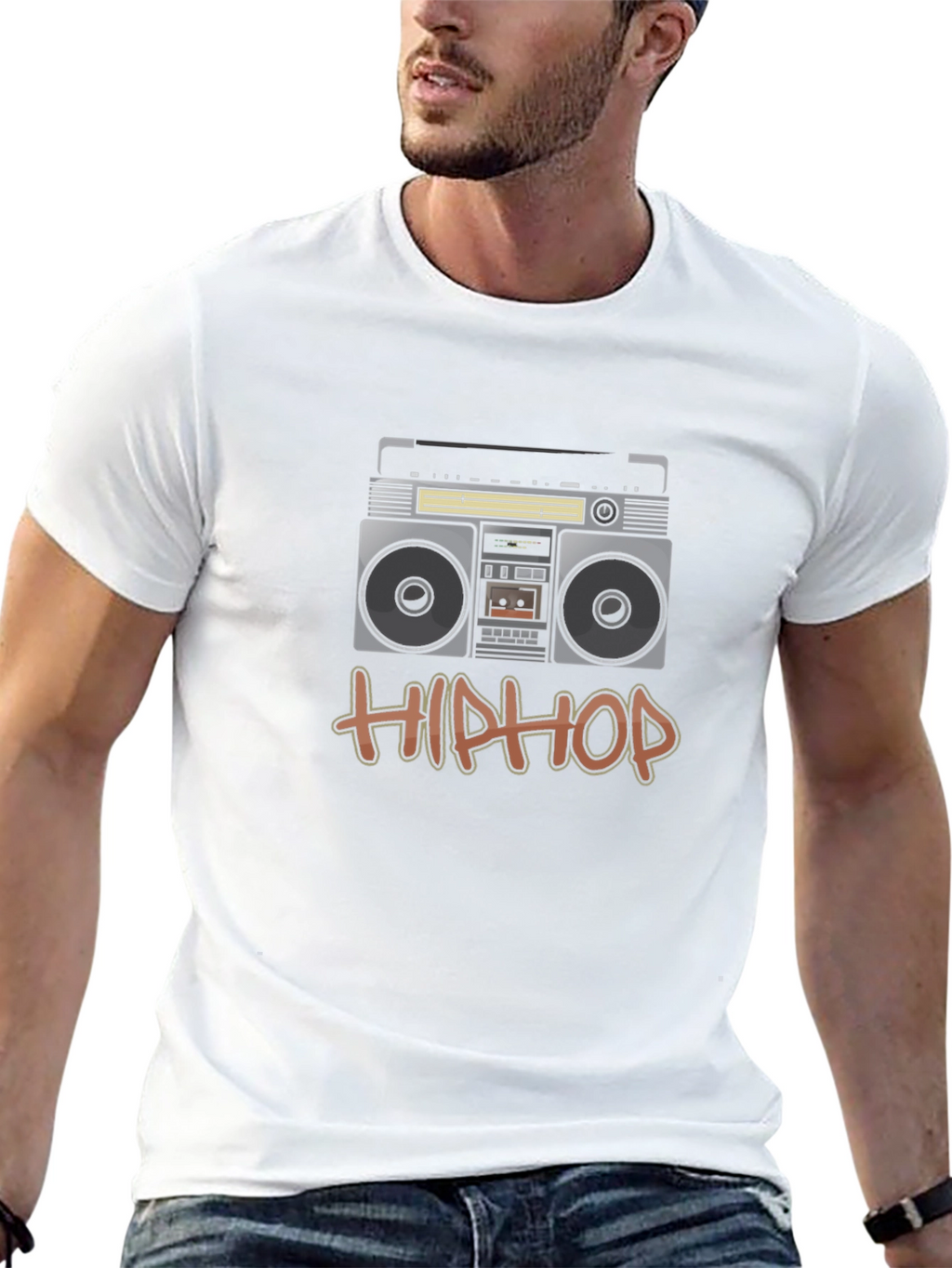 Hip Hop Boombox Graphic T-Shirt