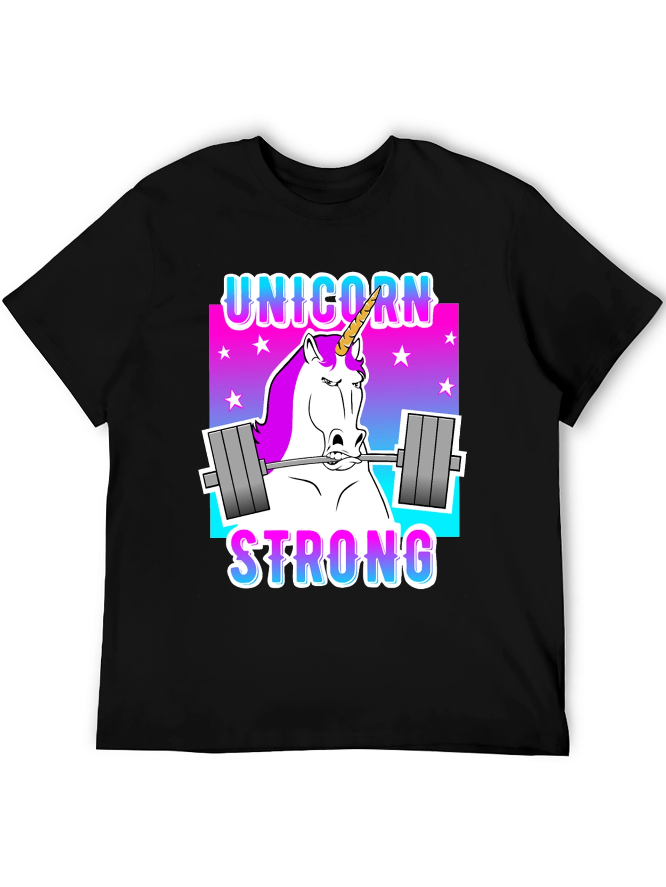 Unicorn Strong Graphic Tee - Fitness Gym Shirt