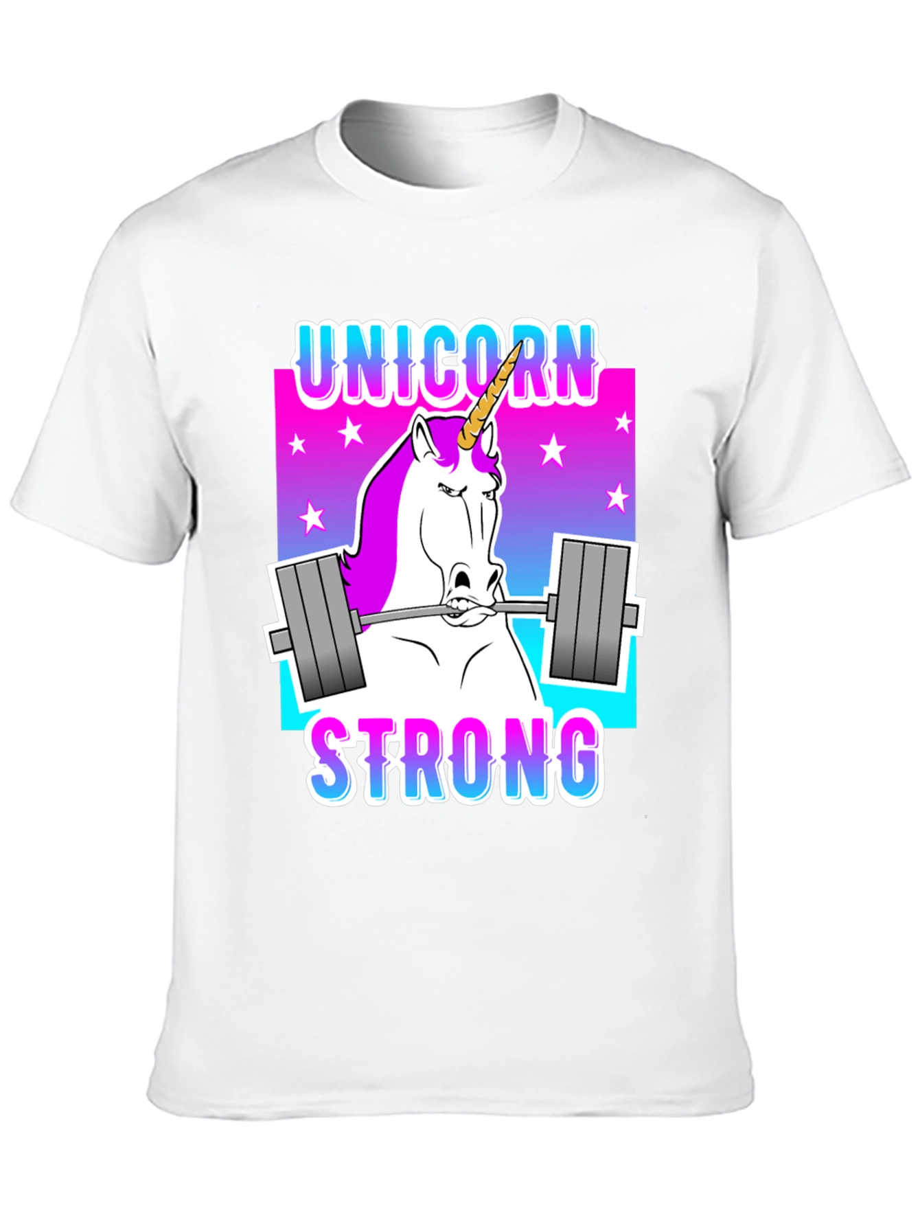 Unicorn Strong Graphic Tee - Fitness Gym Shirt