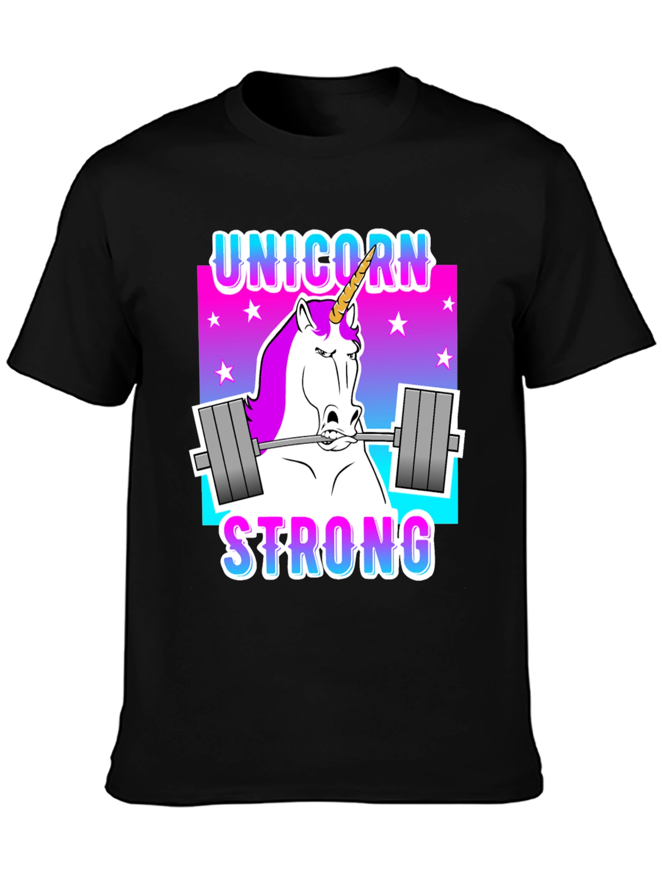 Unicorn Strong Graphic Tee - Fitness Gym Shirt