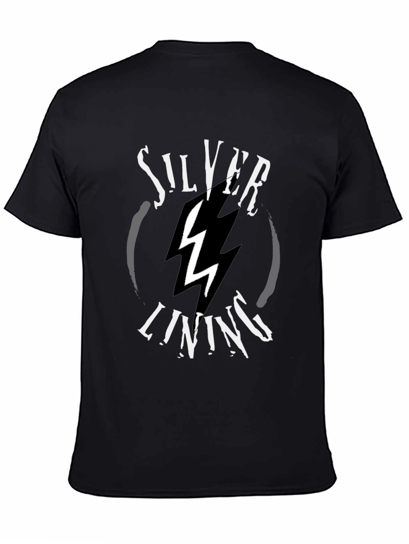 Silver Lining Graphic T-Shirt - Black