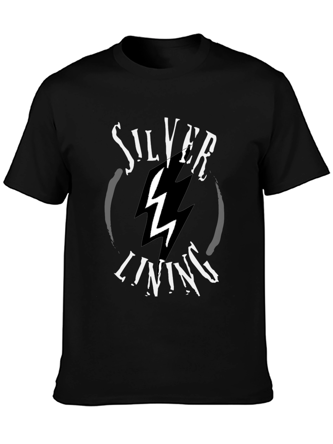 Silver Lining Graphic T-Shirt - Black