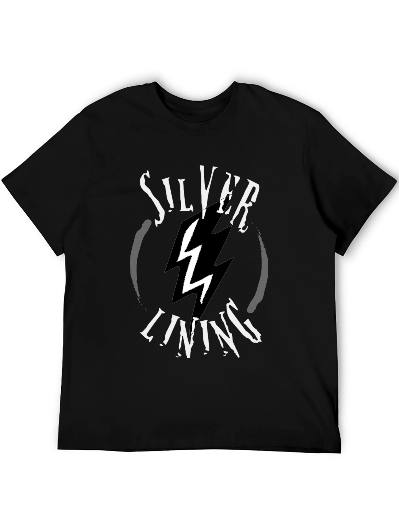 Silver Lining Graphic T-Shirt - Black