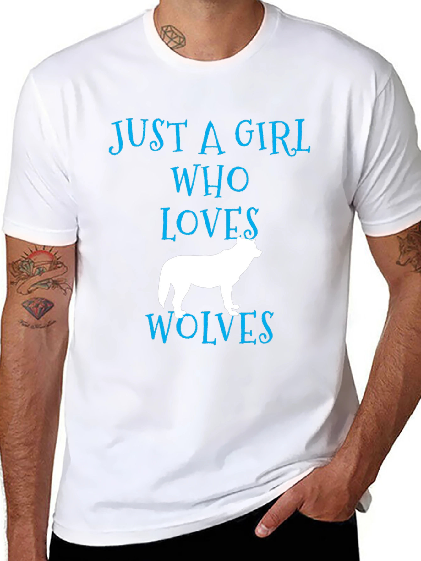 Just a Girl Who Loves Wolves T-Shirt