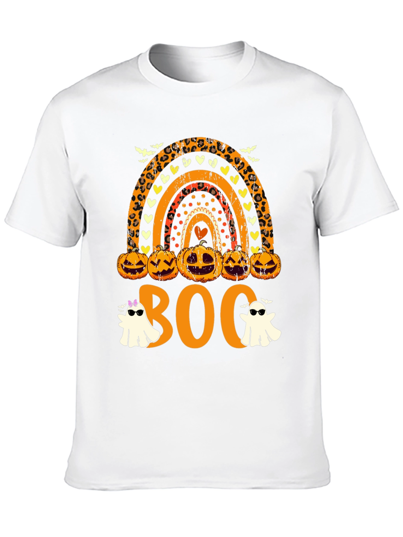 Halloween Rainbow Boo Crew T-Shirt