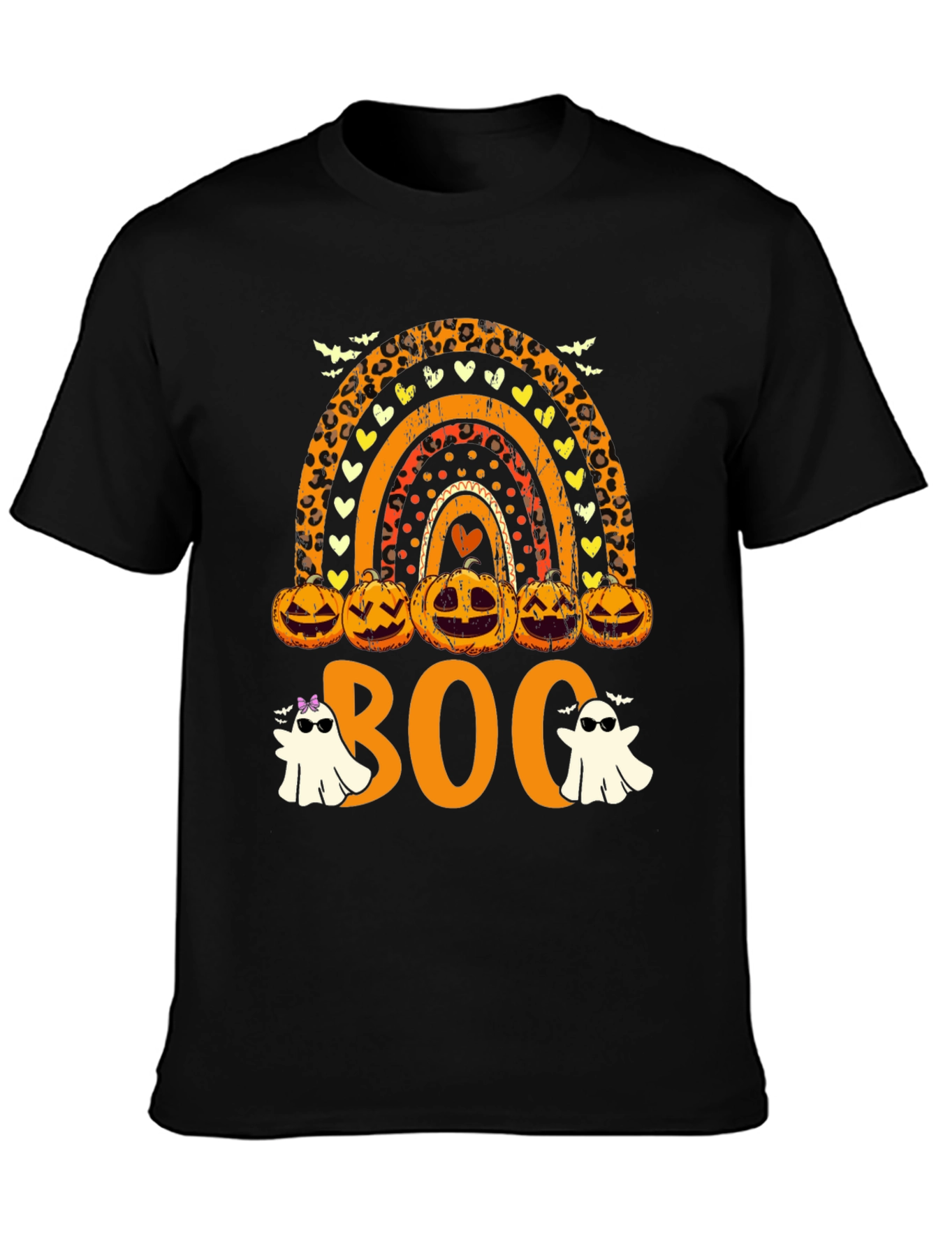 Halloween Rainbow Boo Crew T-Shirt