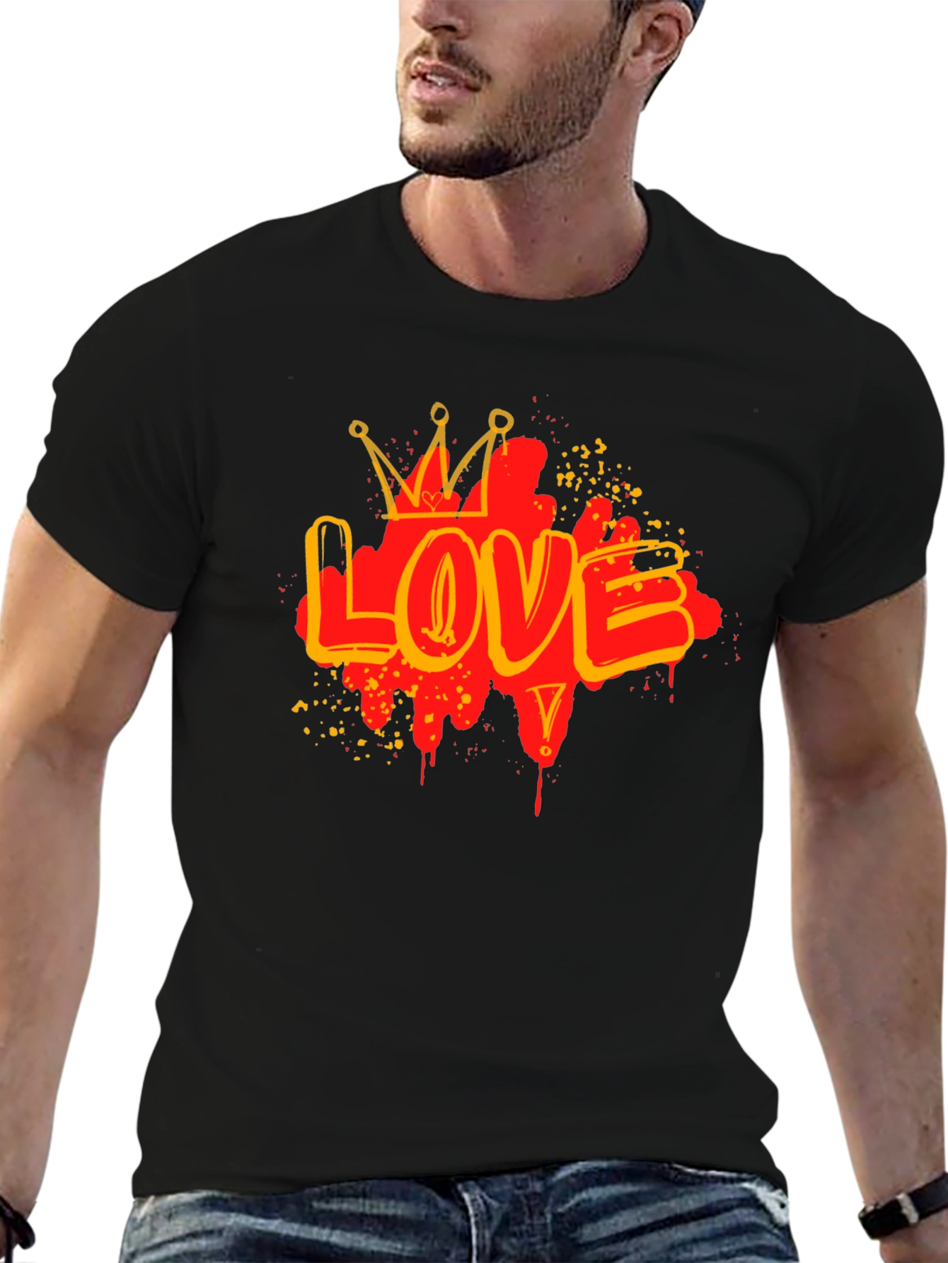 King of Love T-Shirt - Black Graphic Tee