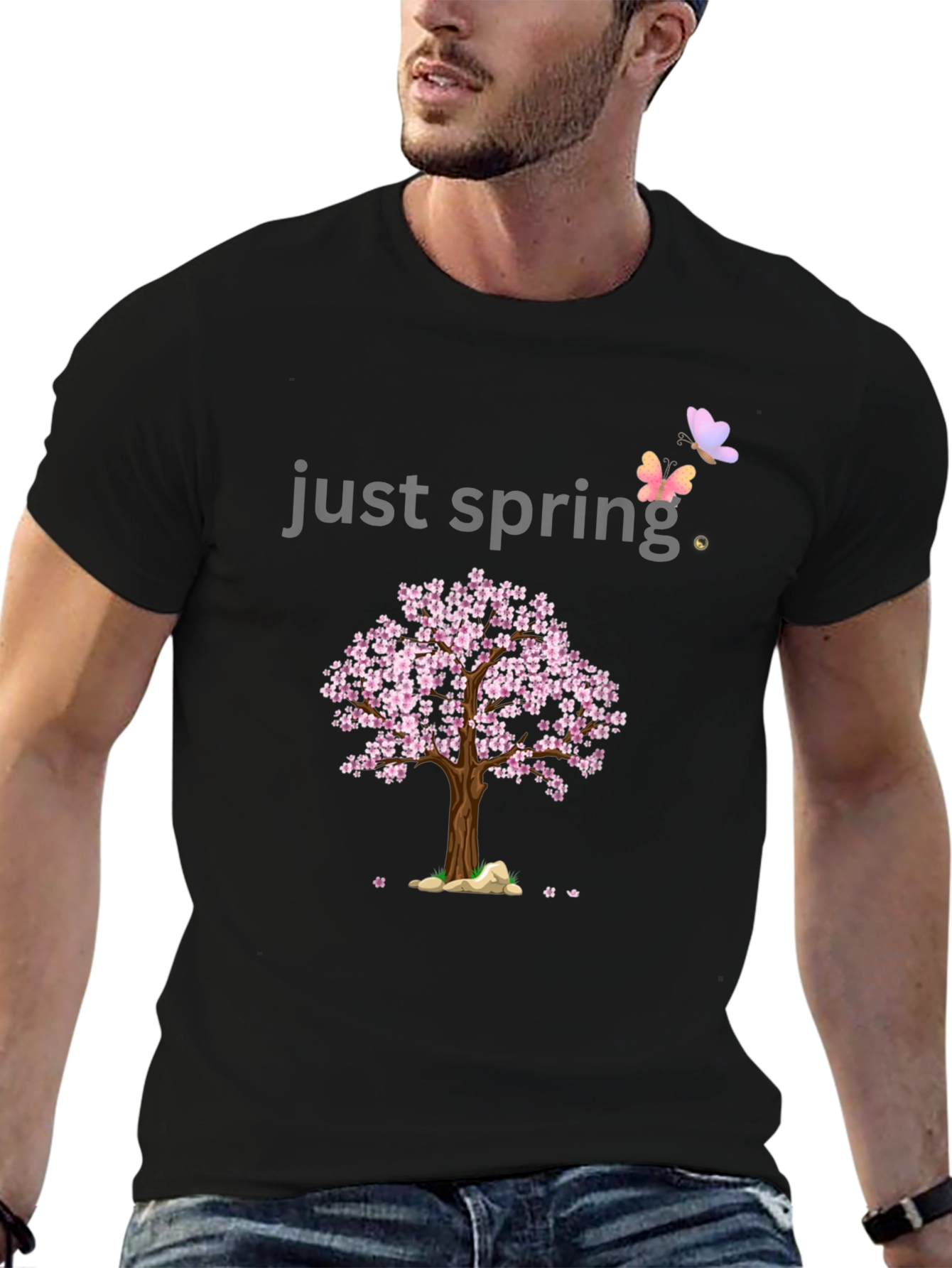 Just Spring T-Shirt - Cherry Blossom Graphic Tee