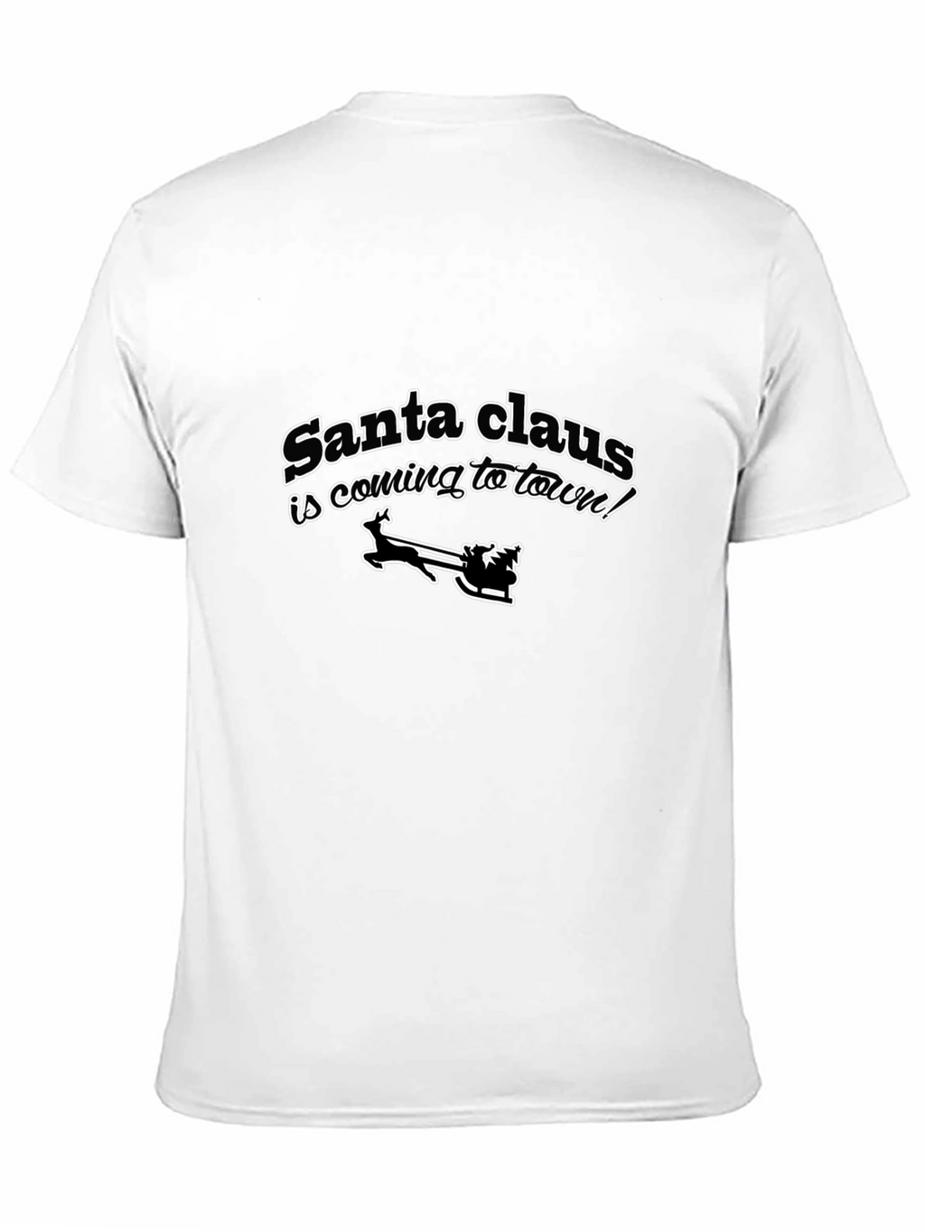Santa Claus is Coming to Town Black T-Shirt