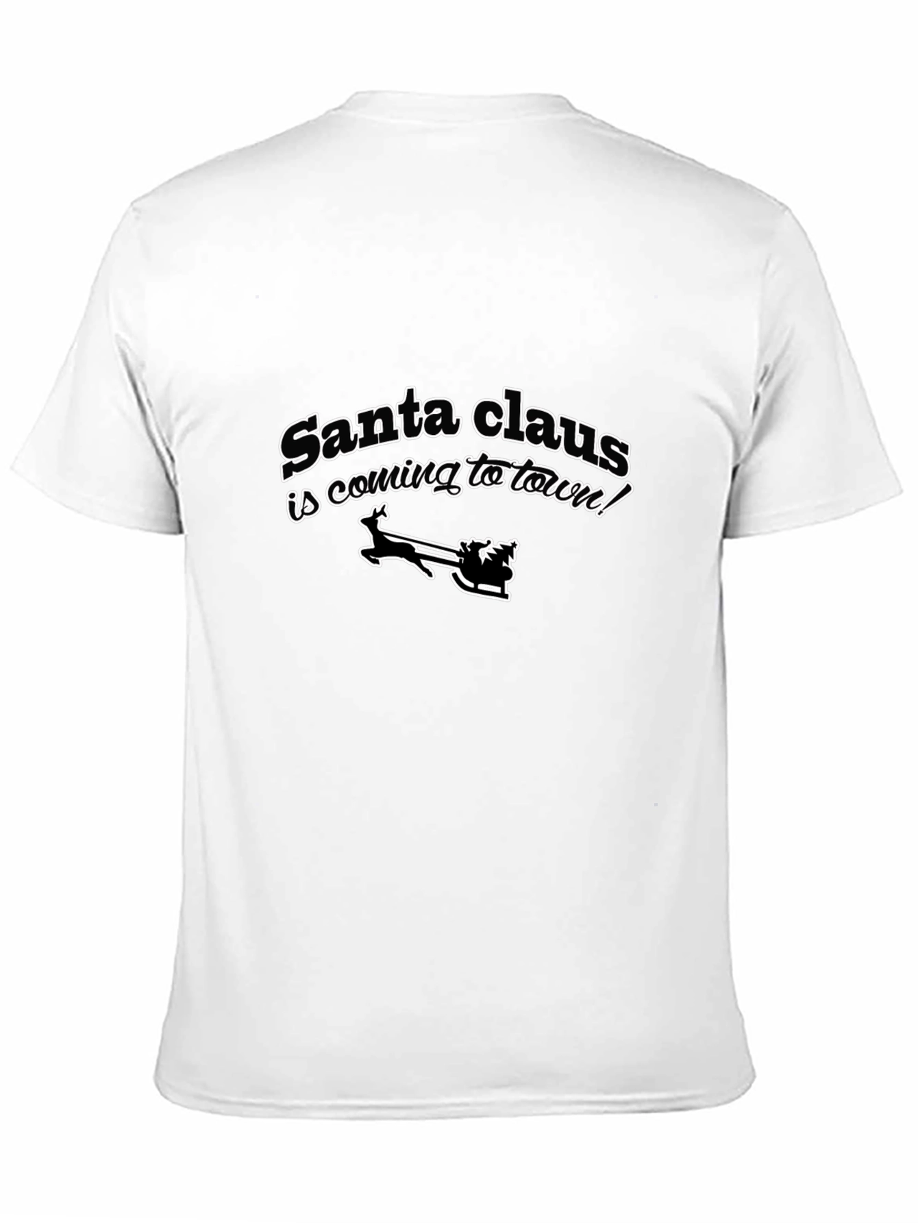 Santa Claus is Coming to Town Black T-Shirt