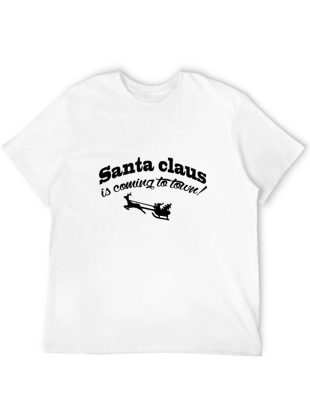 Santa Claus is Coming to Town Black T-Shirt