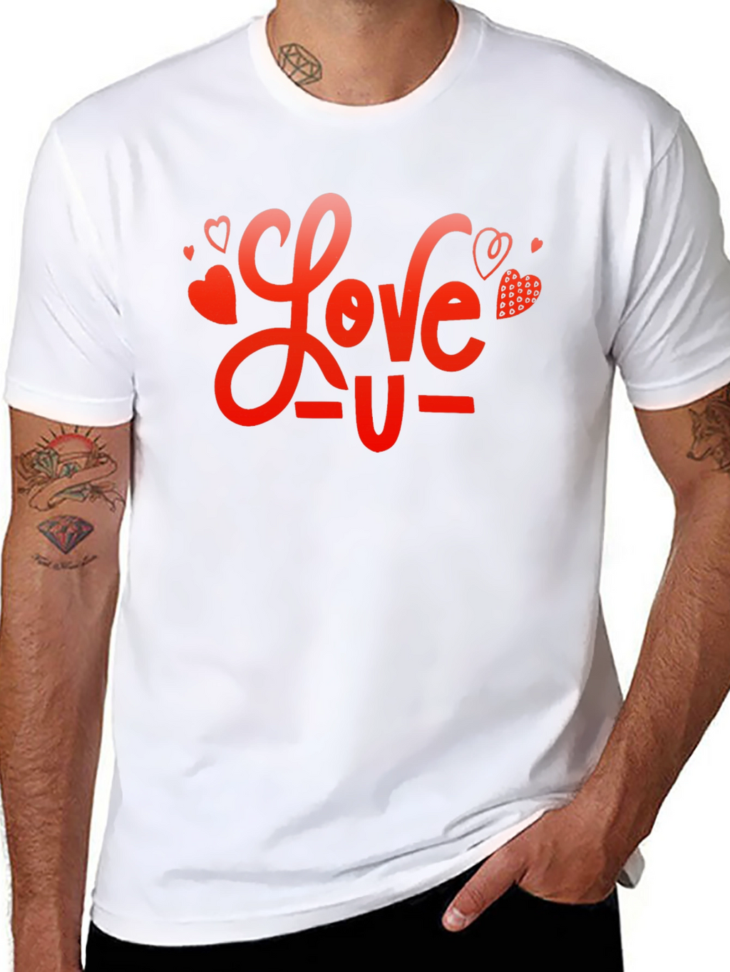 Love U Graphic Black T-Shirt