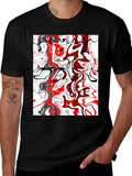 Abstract Swirl Graphic Tee - Modern Art Shirt