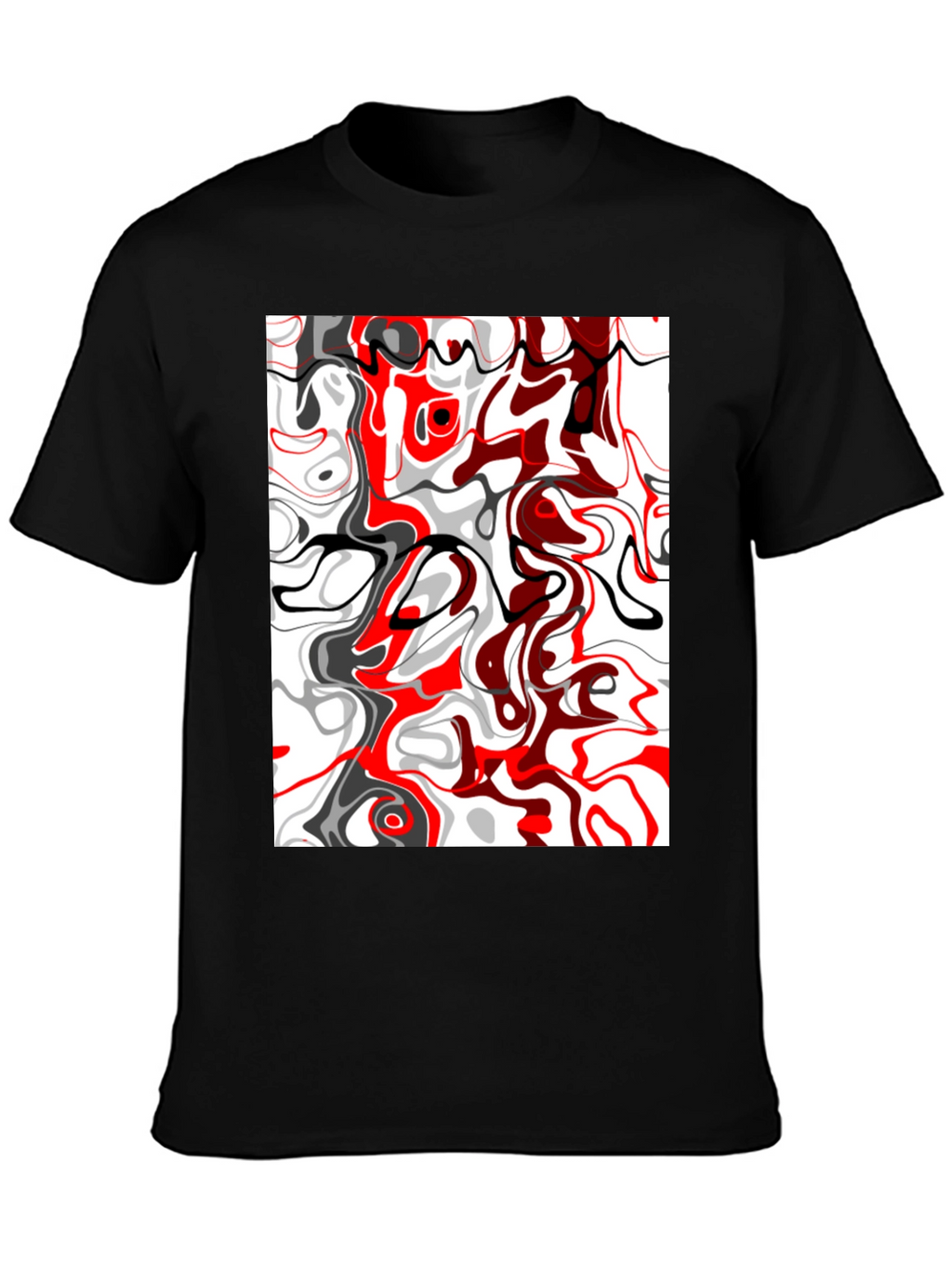 Abstract Swirl Graphic Tee - Modern Art Shirt