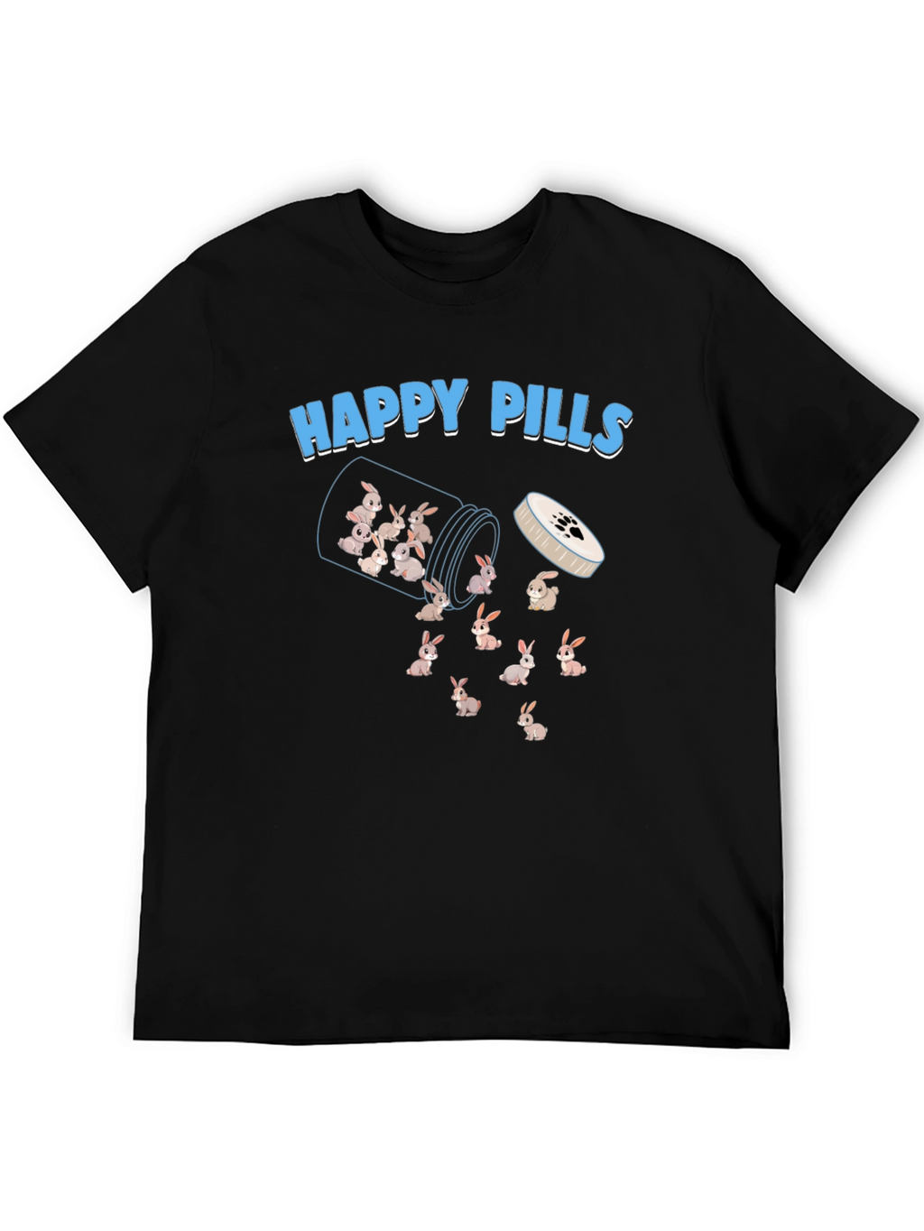 Happy Pills Bunny T-Shirt - Cute & Fun Design