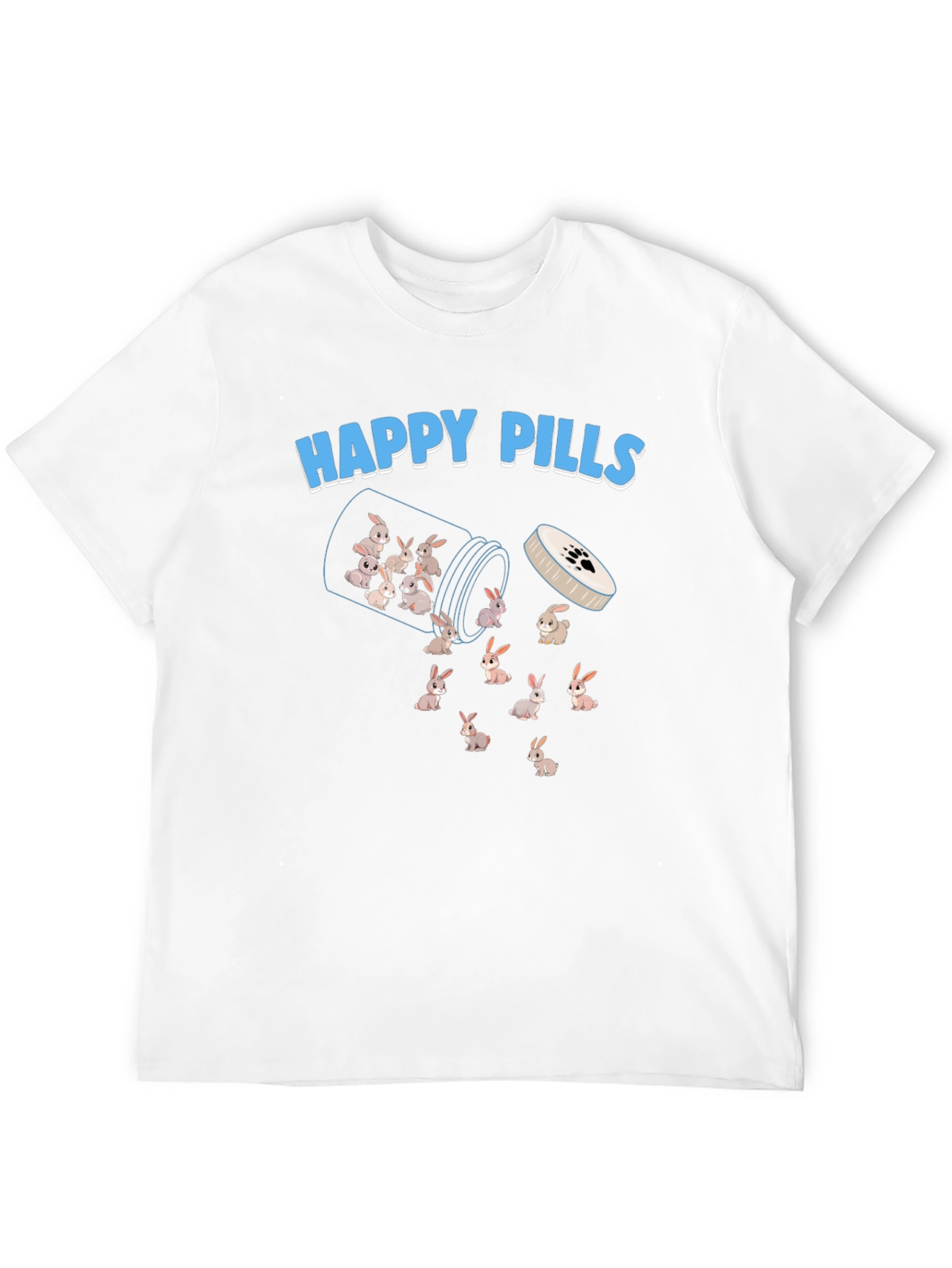 Happy Pills Bunny T-Shirt - Cute & Fun Design