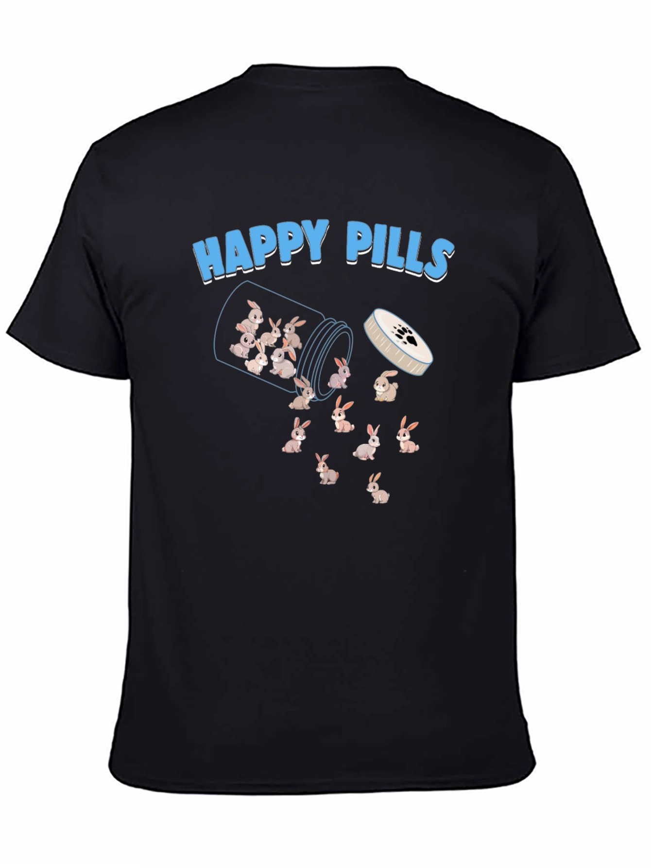 Happy Pills Bunny T-Shirt - Cute & Fun Design