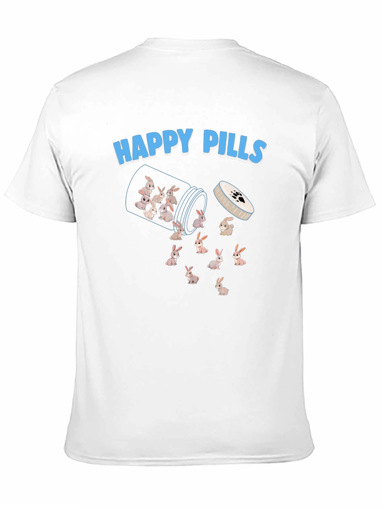 Happy Pills Bunny T-Shirt - Cute & Fun Design