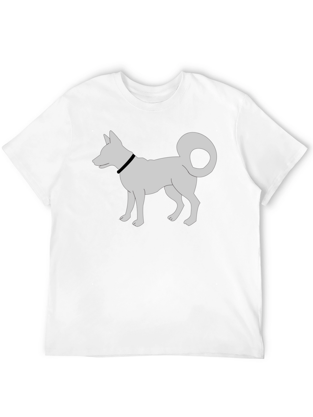 Dog Silhouette T-Shirt - Black Cotton Tee