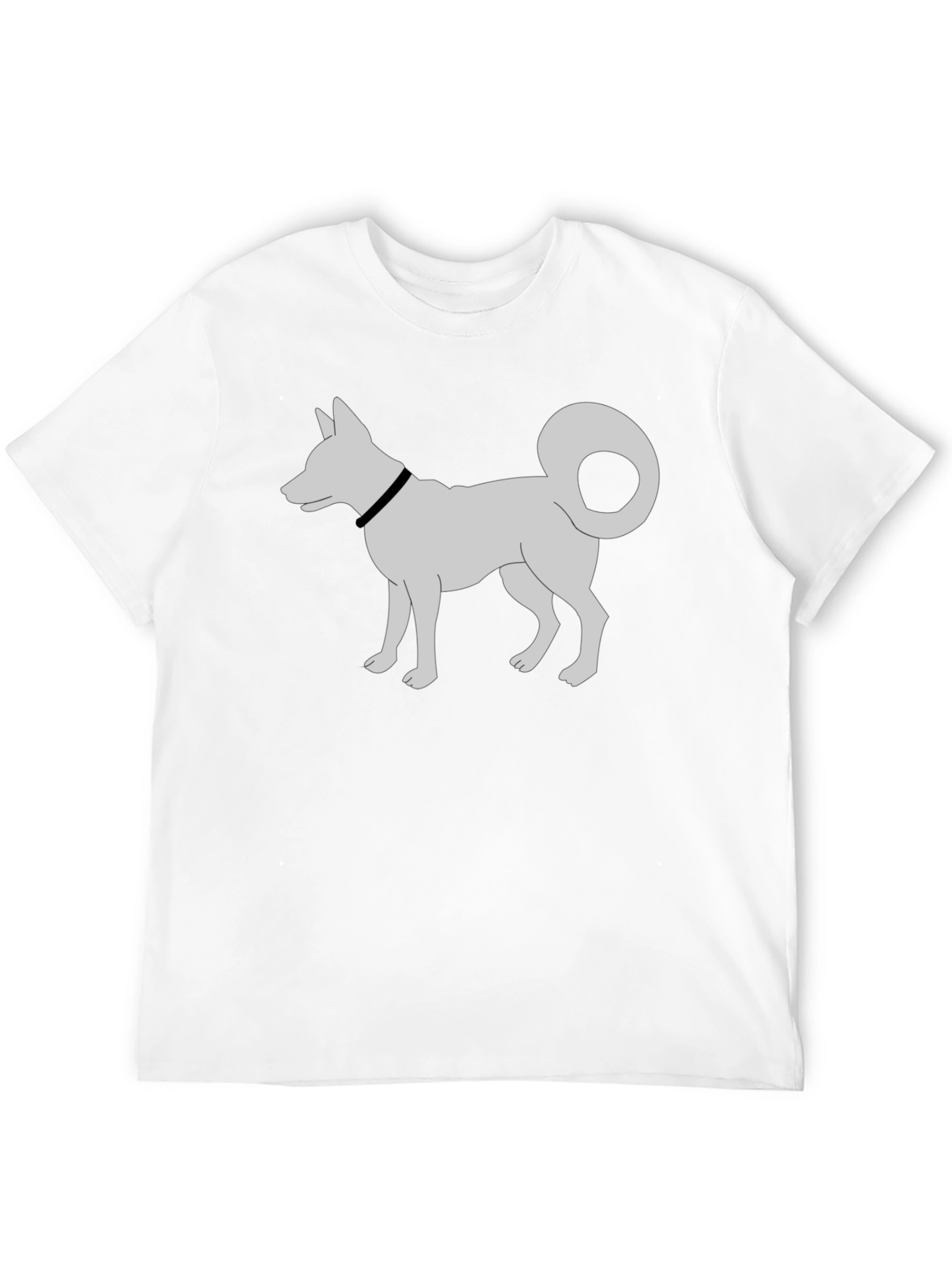 Dog Silhouette T-Shirt - Black Cotton Tee