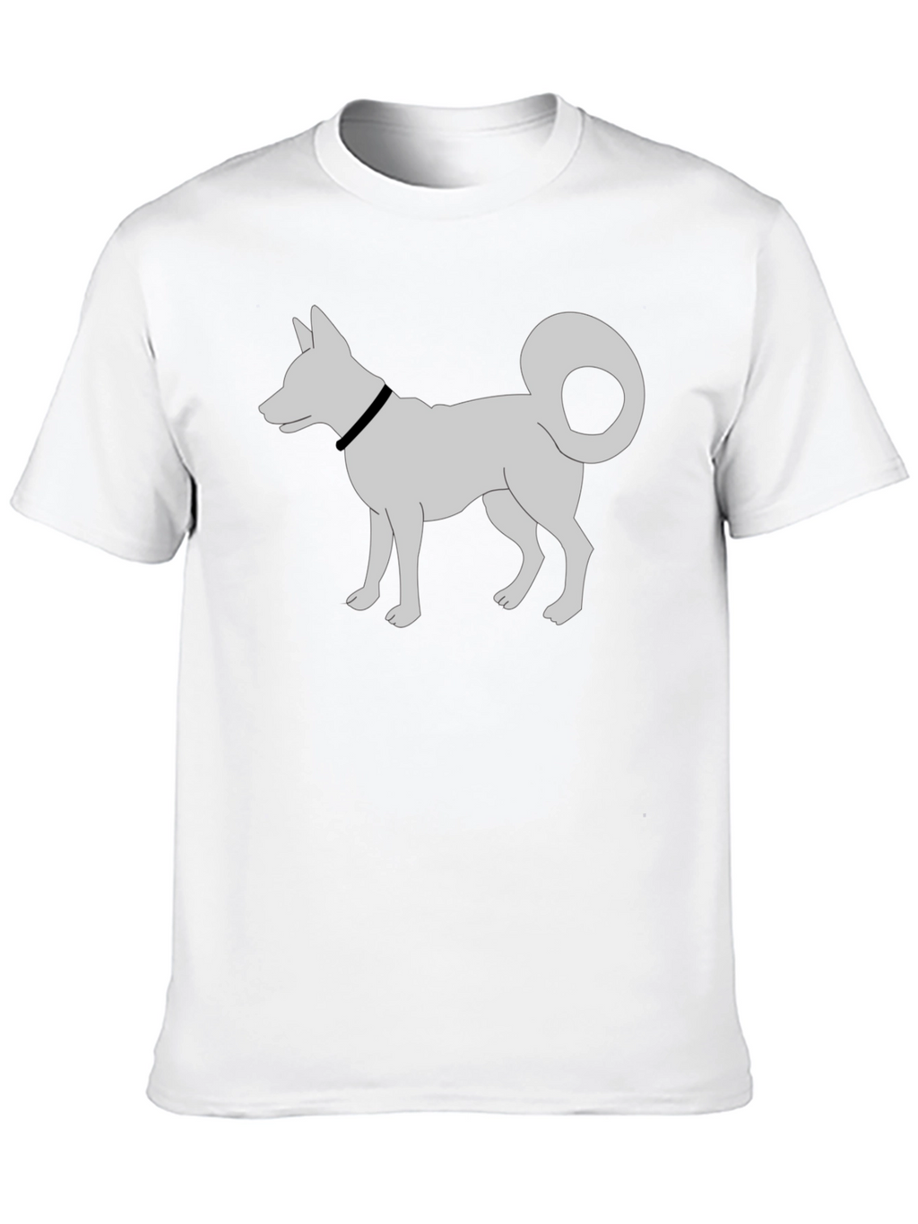 Dog Silhouette T-Shirt - Black Cotton Tee