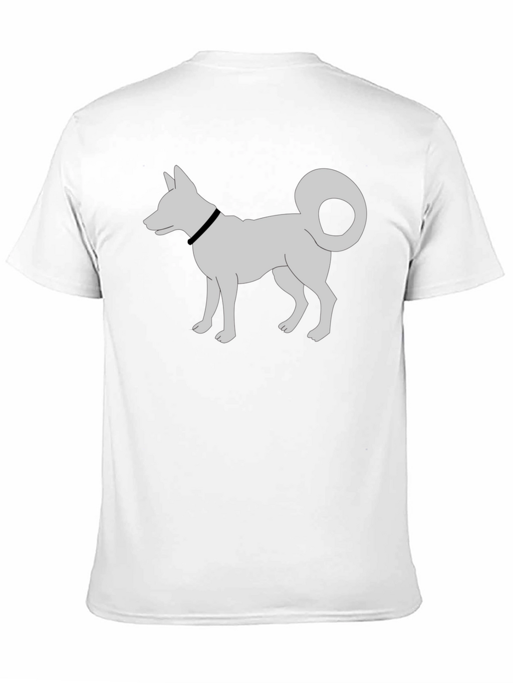 Dog Silhouette T-Shirt - Black Cotton Tee