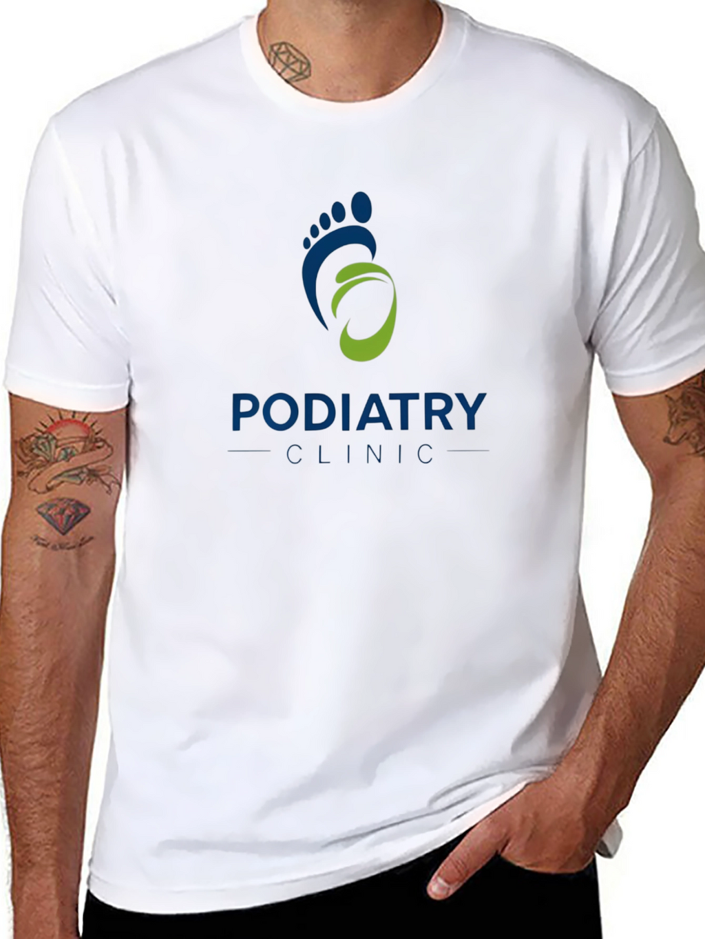 Podiatry Clinic Graphic T-Shirt - Unisex Black Tee