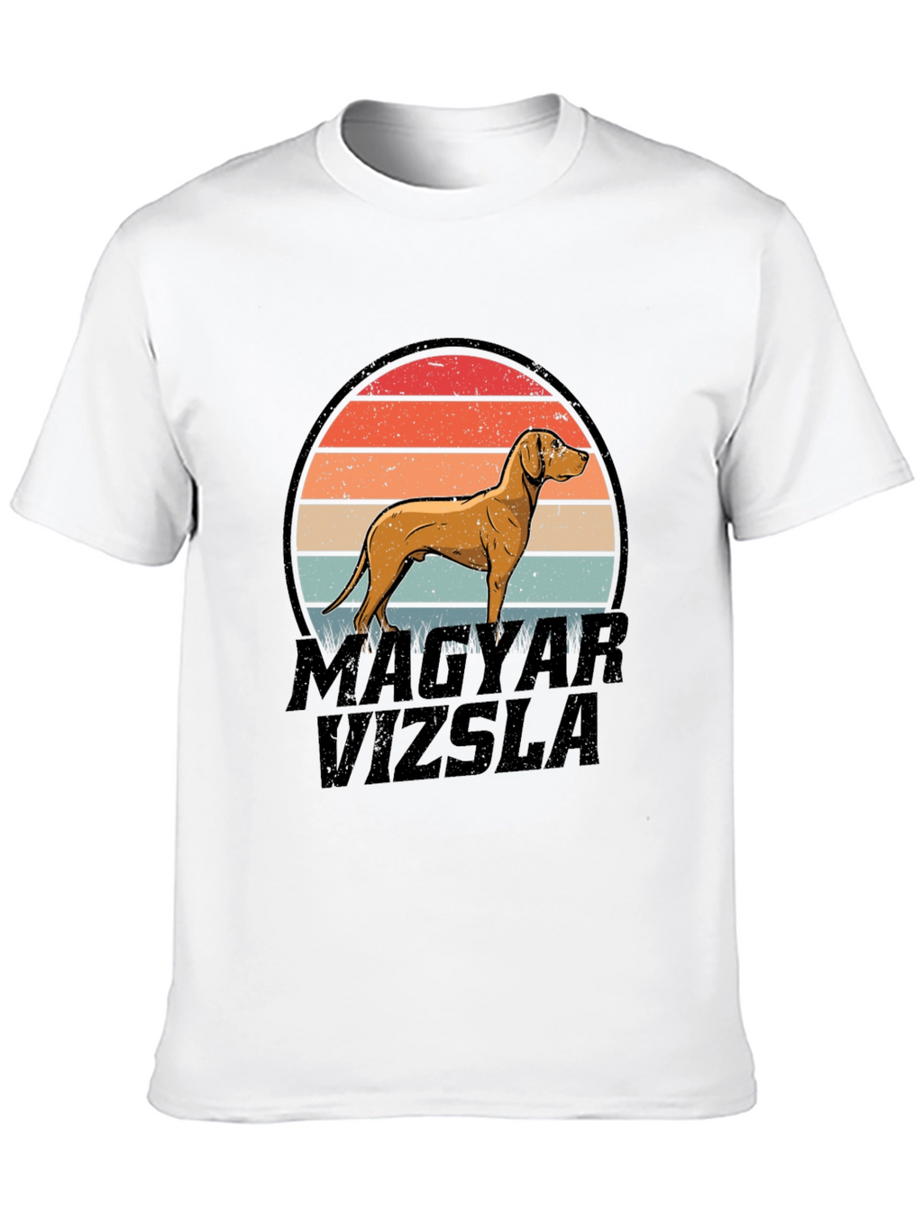 Magyar Vizsla Dog Retro Sunset T-Shirt
