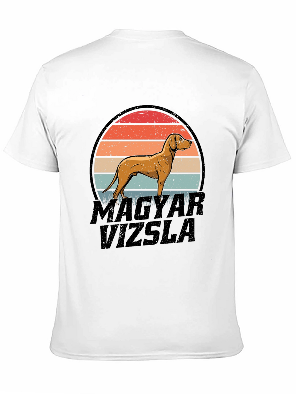 Magyar Vizsla Dog Retro Sunset T-Shirt