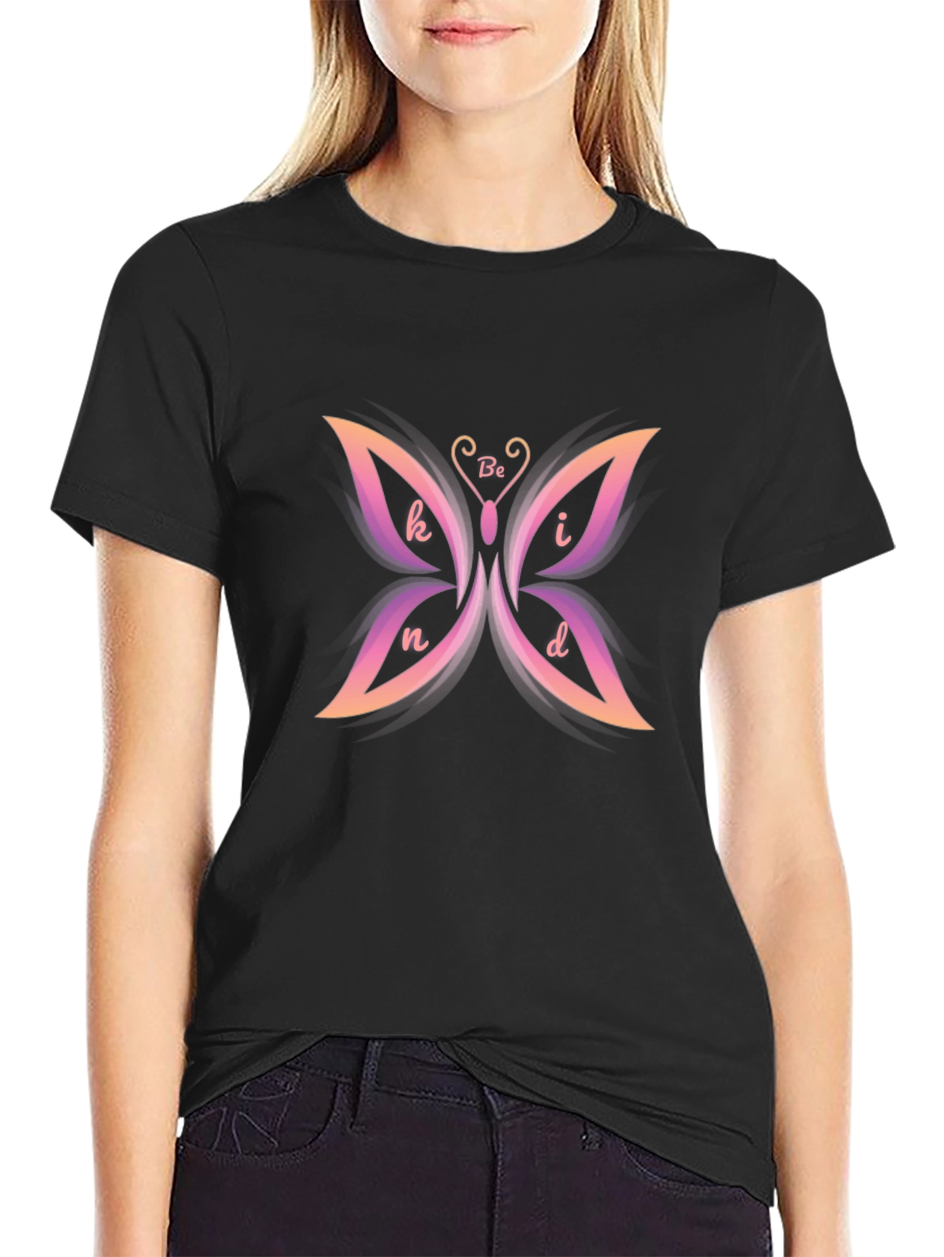 Be Kind Butterfly Graphic T-Shirt - Stylish and Comfortable!
