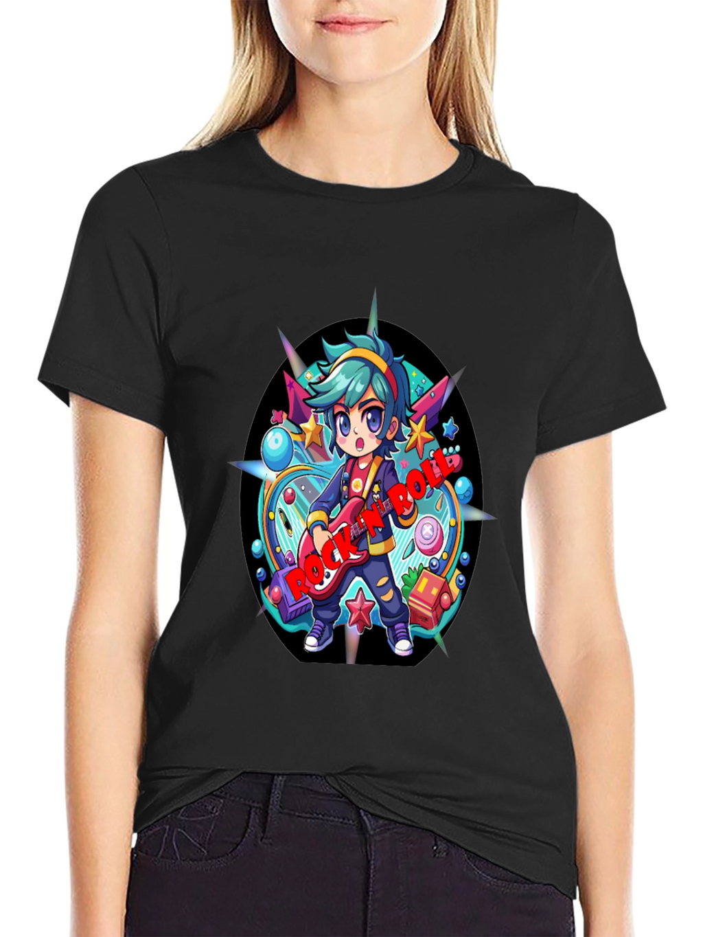 Rock and Roll Cartoon Tee
