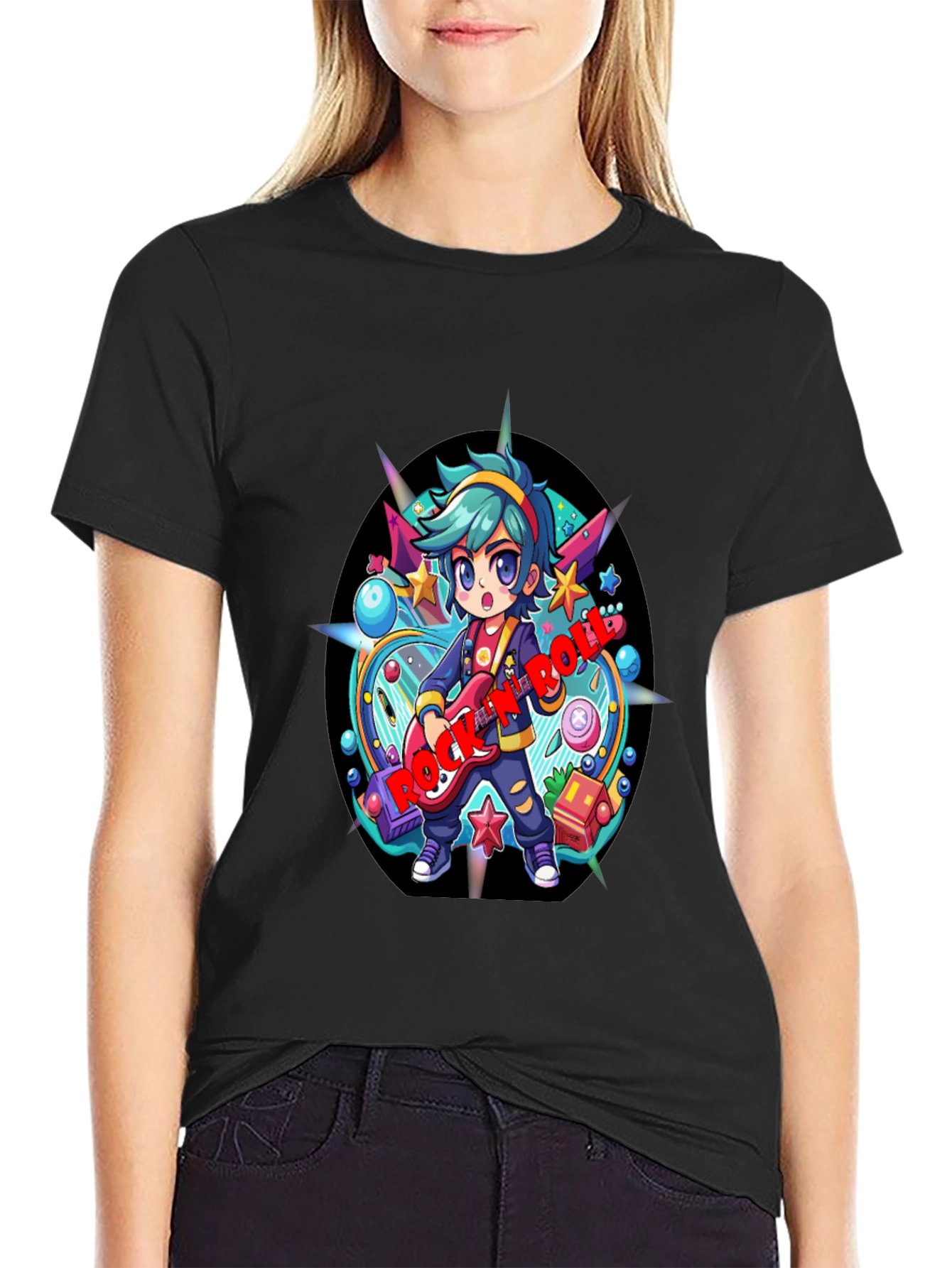 Rock and Roll Cartoon Tee