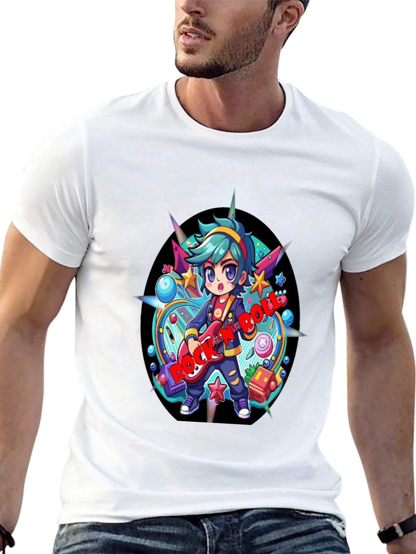Rock and Roll Cartoon Tee