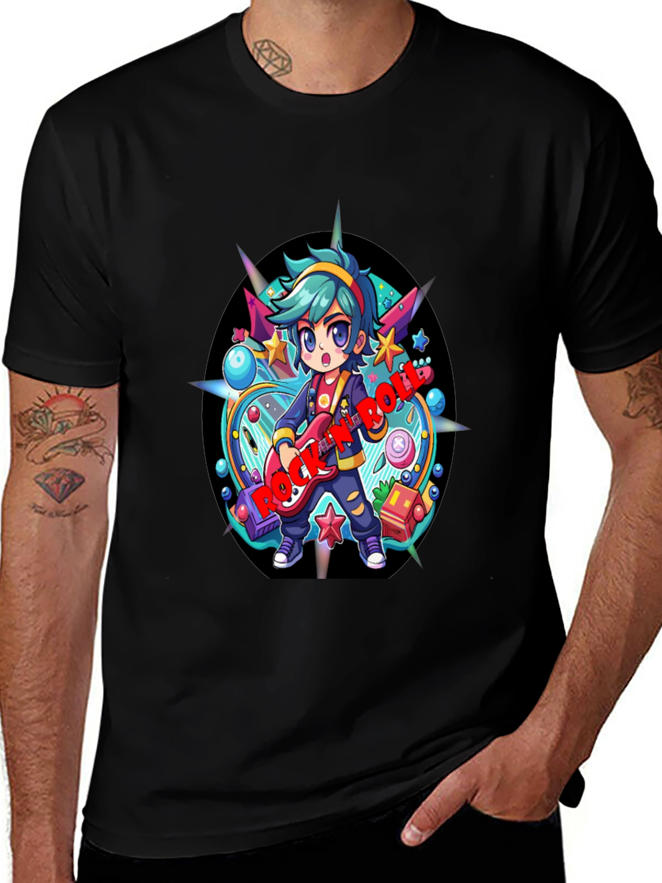 Rock and Roll Cartoon Tee