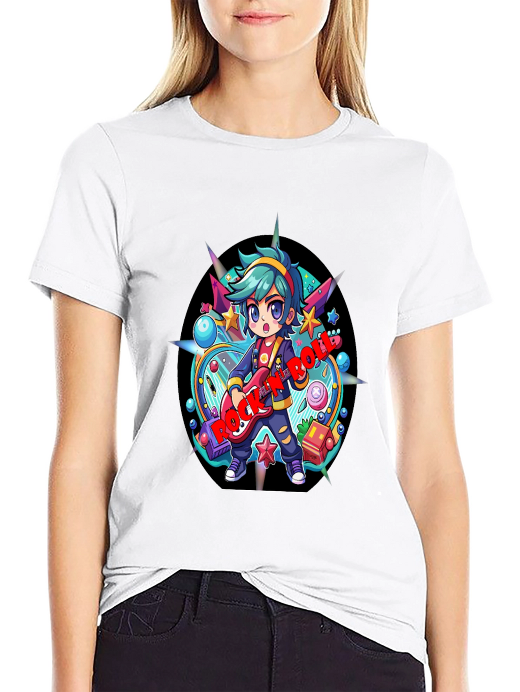 Rock and Roll Cartoon Tee