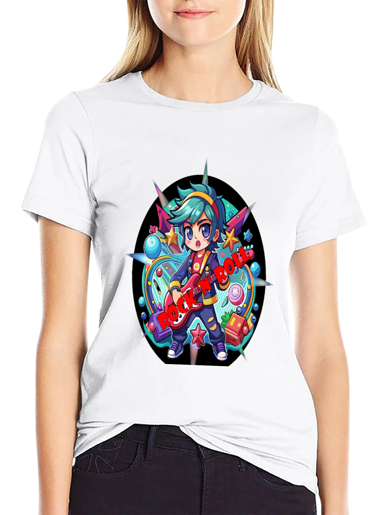 Rock and Roll Cartoon Tee