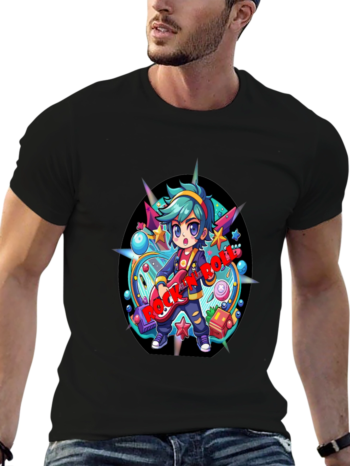 Rock and Roll Cartoon Tee
