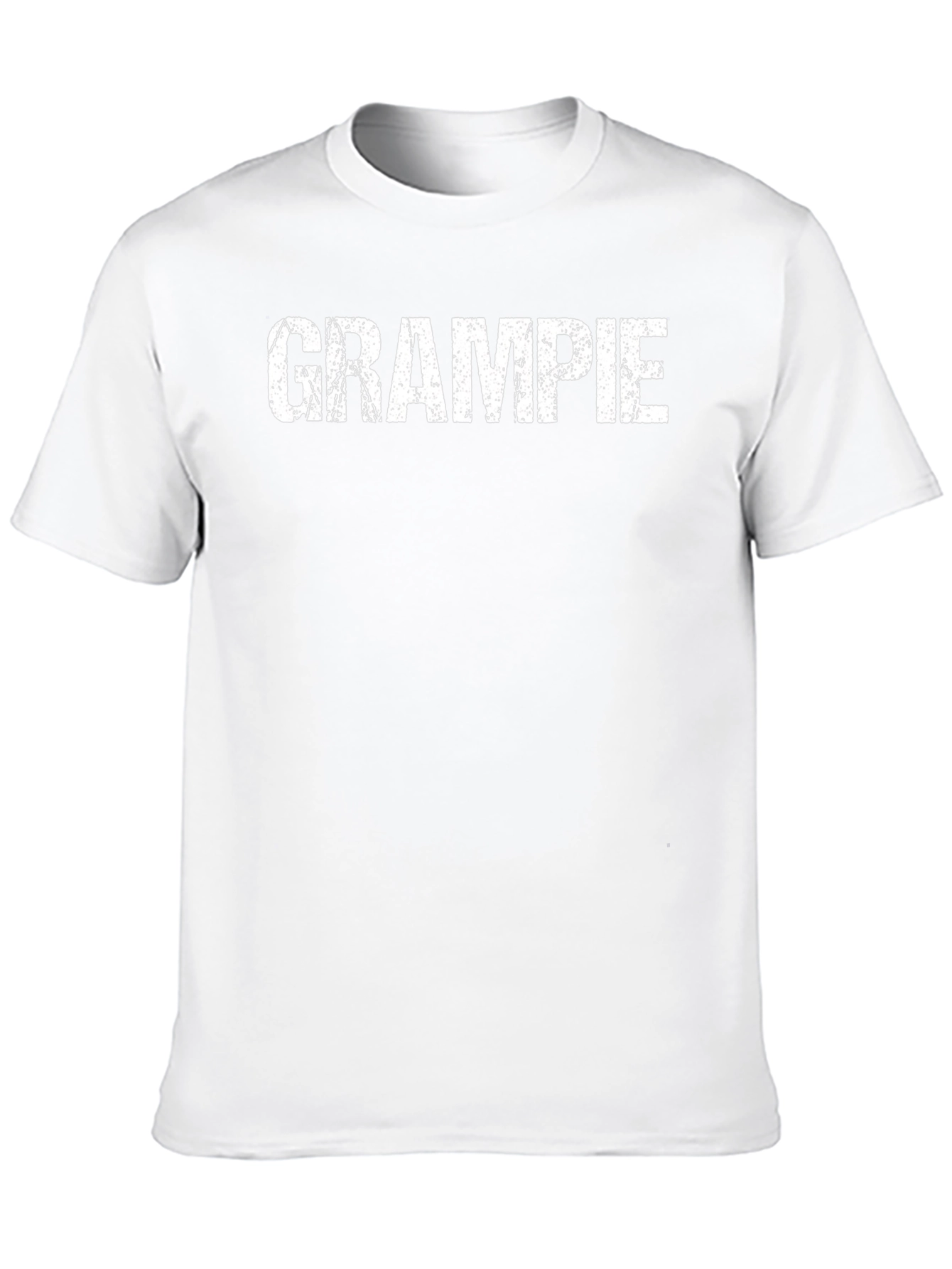 Grampie Distressed Text Tee - Soft Black T-Shirt