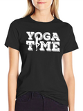 Yoga Time Mens Black Graphic Tee