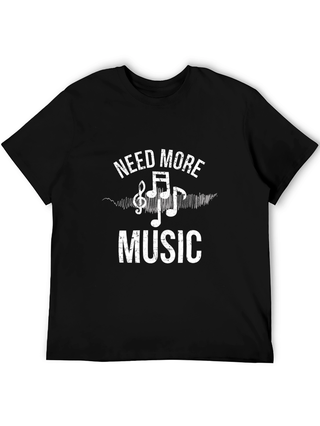 Need More Music Graphic Tee - Black Cotton