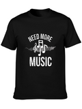 Need More Music Graphic Tee - Black Cotton