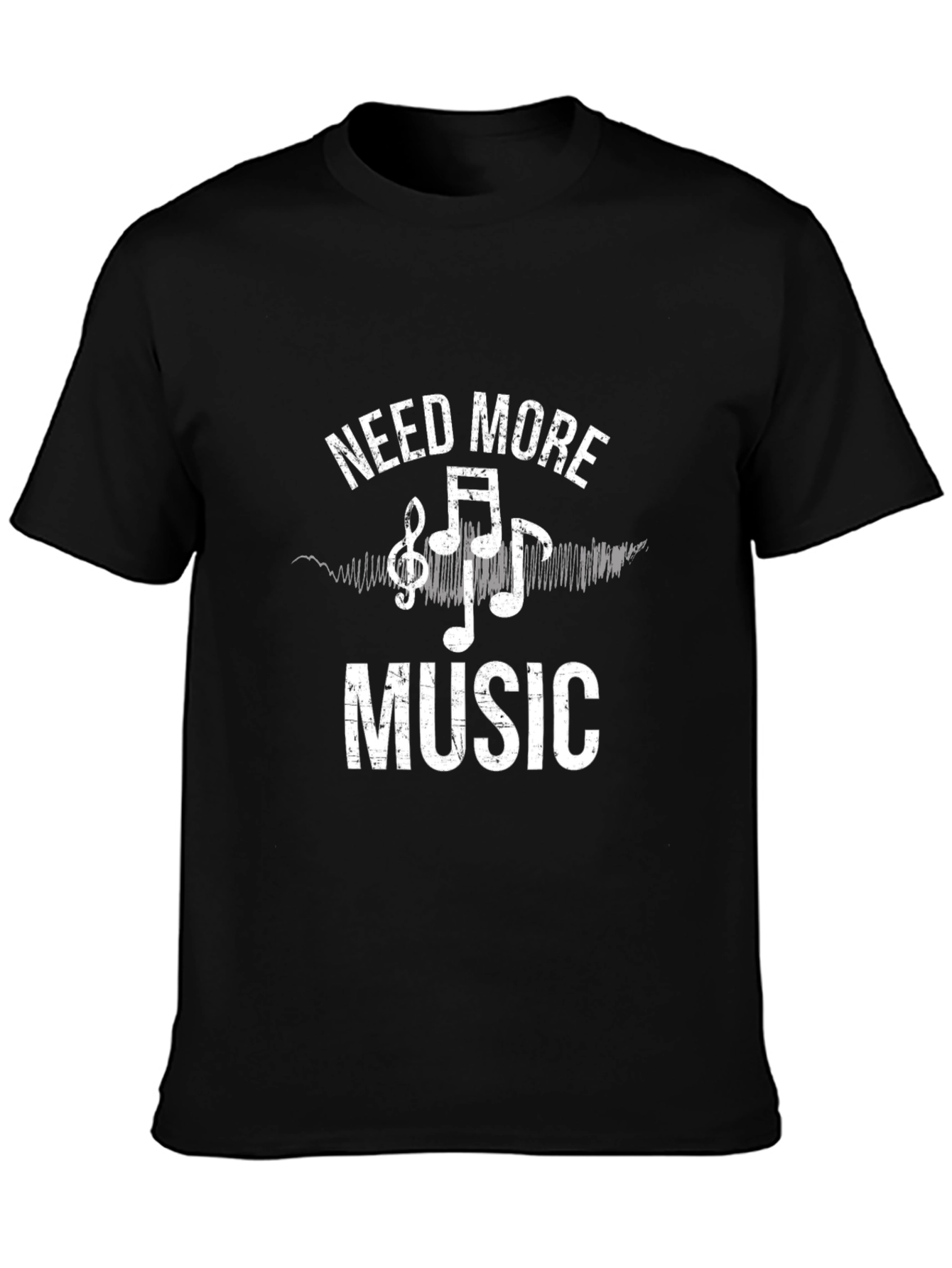 Need More Music Graphic Tee - Black Cotton