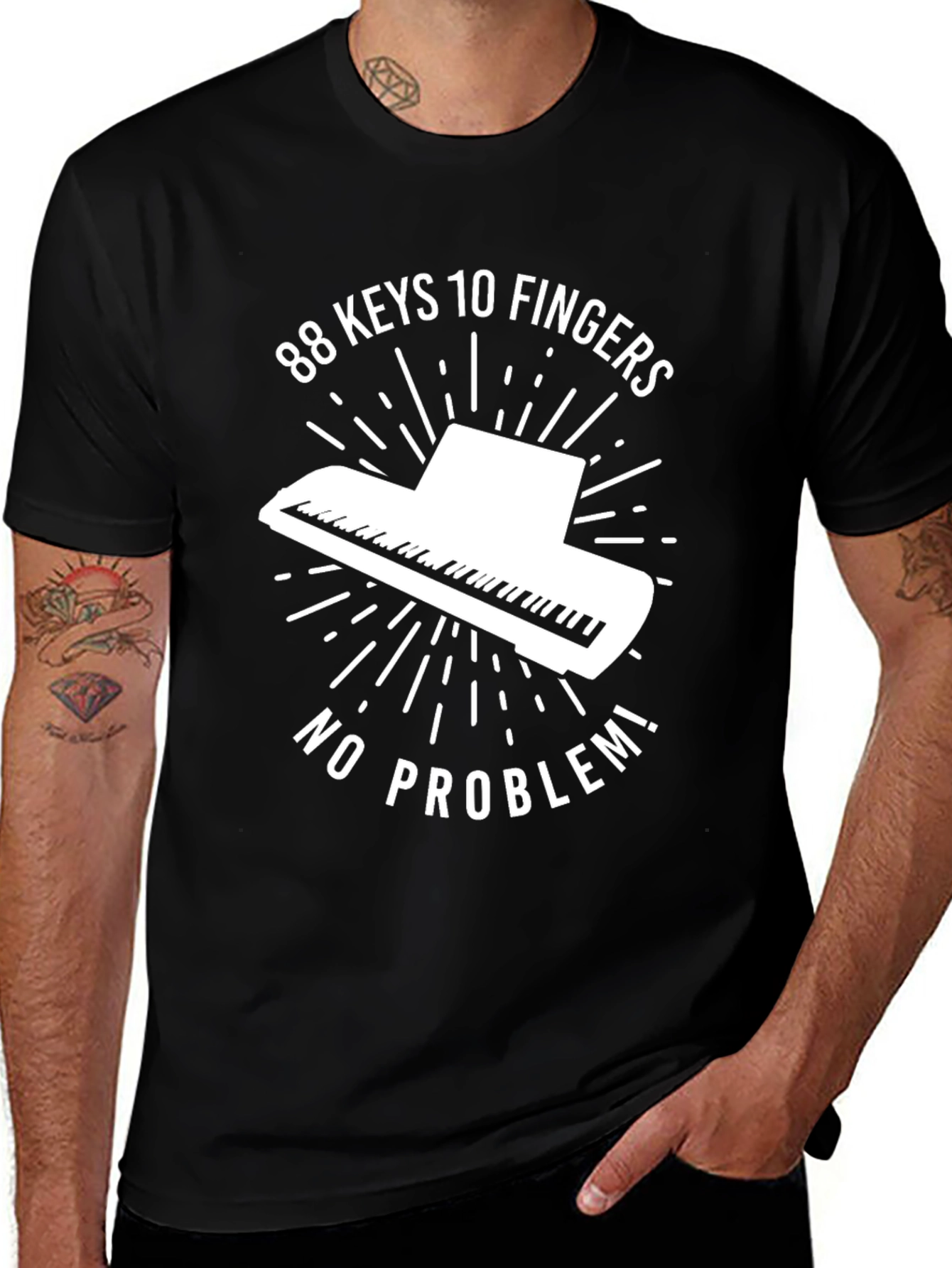 88 Keys Piano Graphic Tee - Music Lovers T-Shirt
