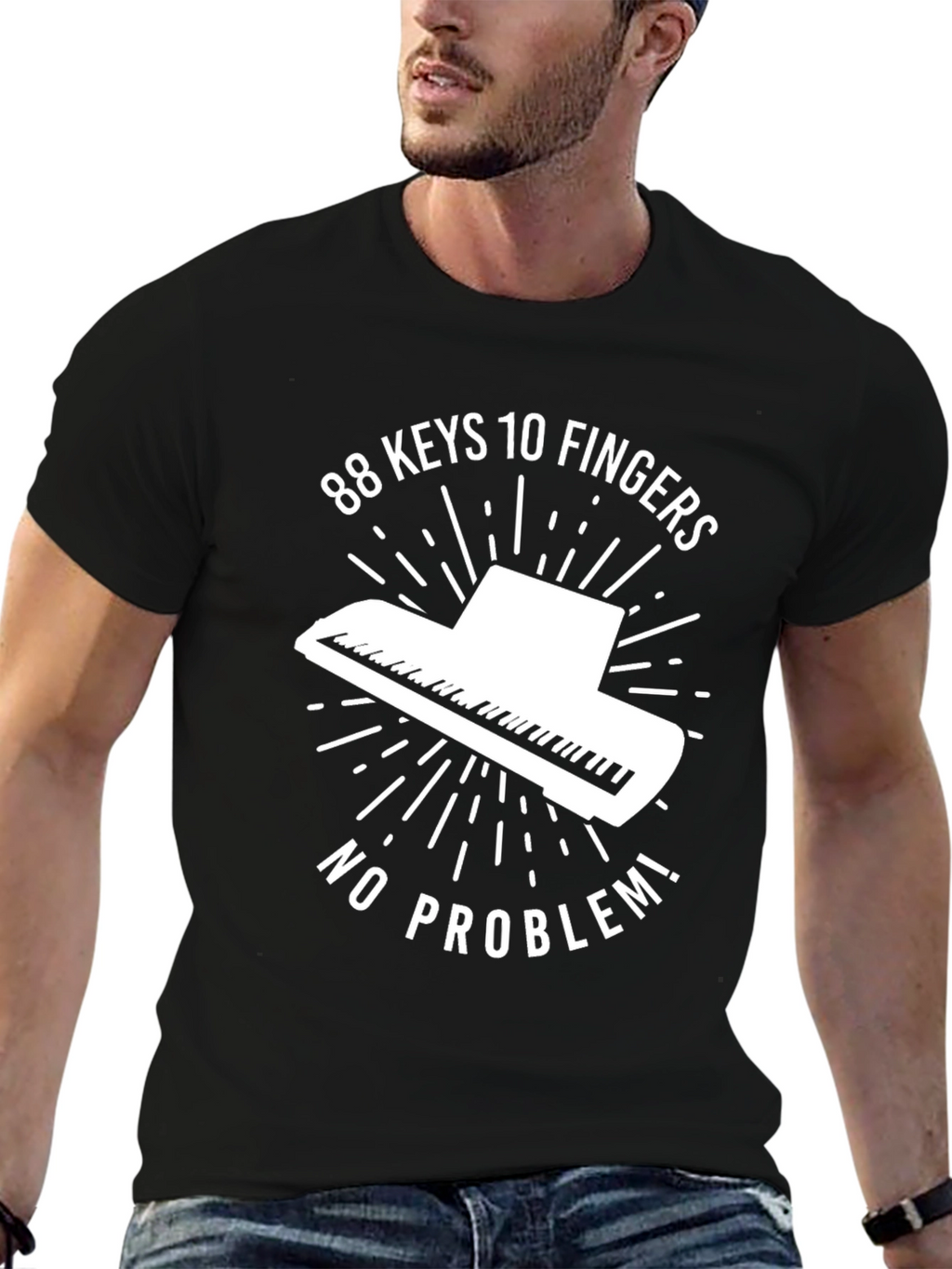 88 Keys Piano Graphic Tee - Music Lovers T-Shirt