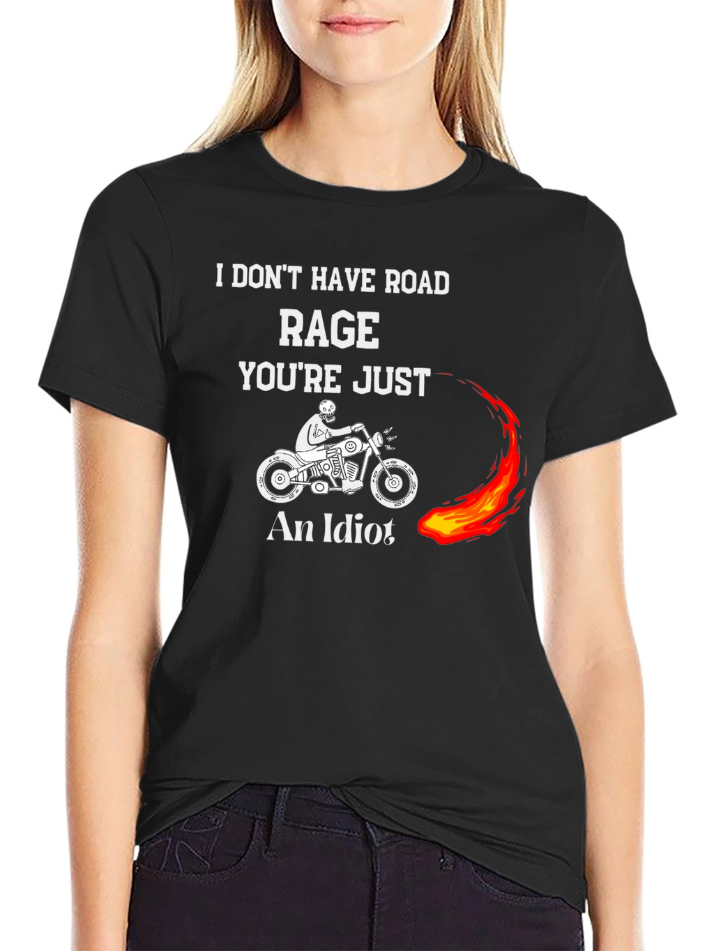 Funny Motorcycle Road Rage Graphic T-Shirt