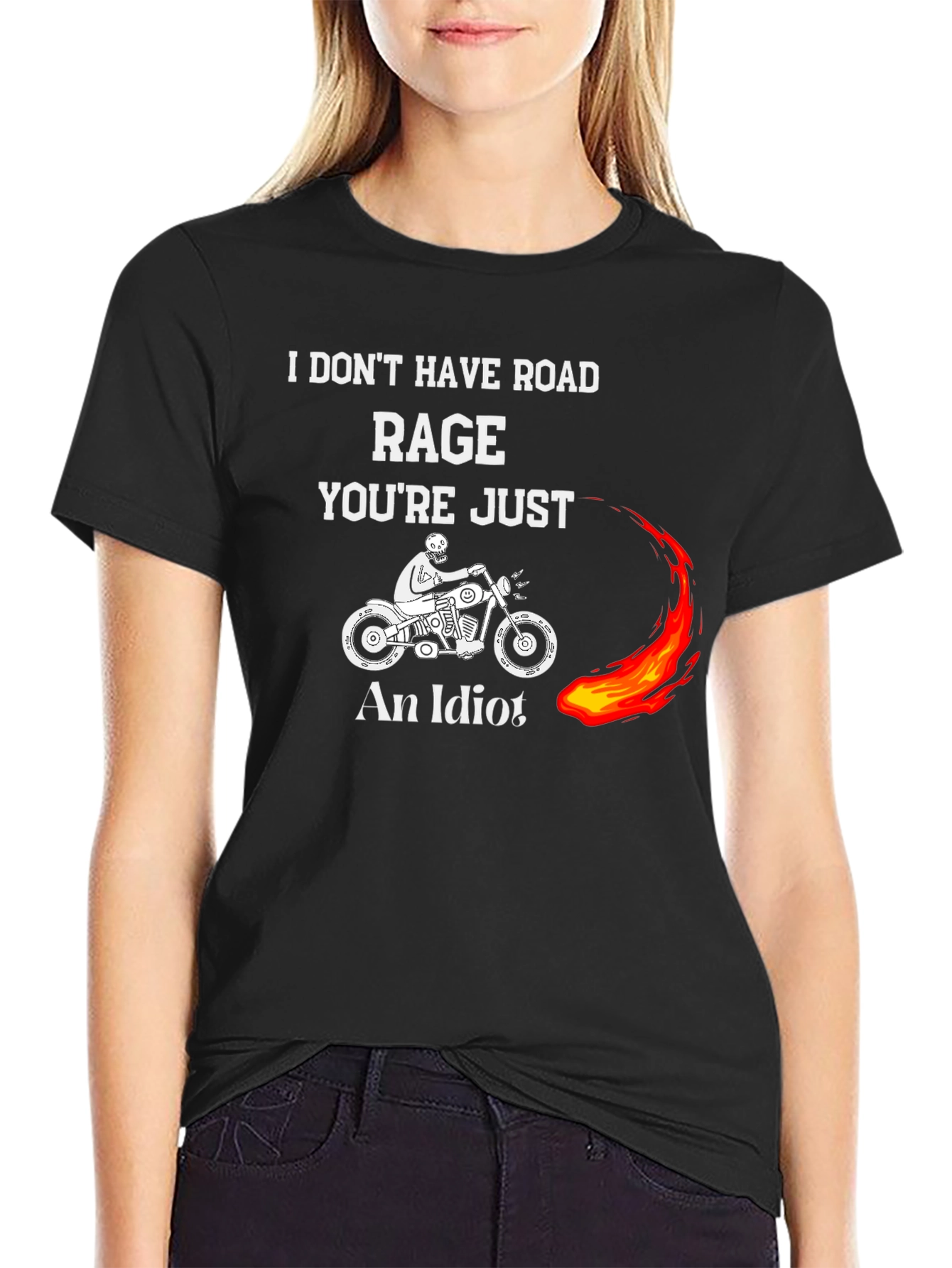 Funny Motorcycle Road Rage Graphic T-Shirt