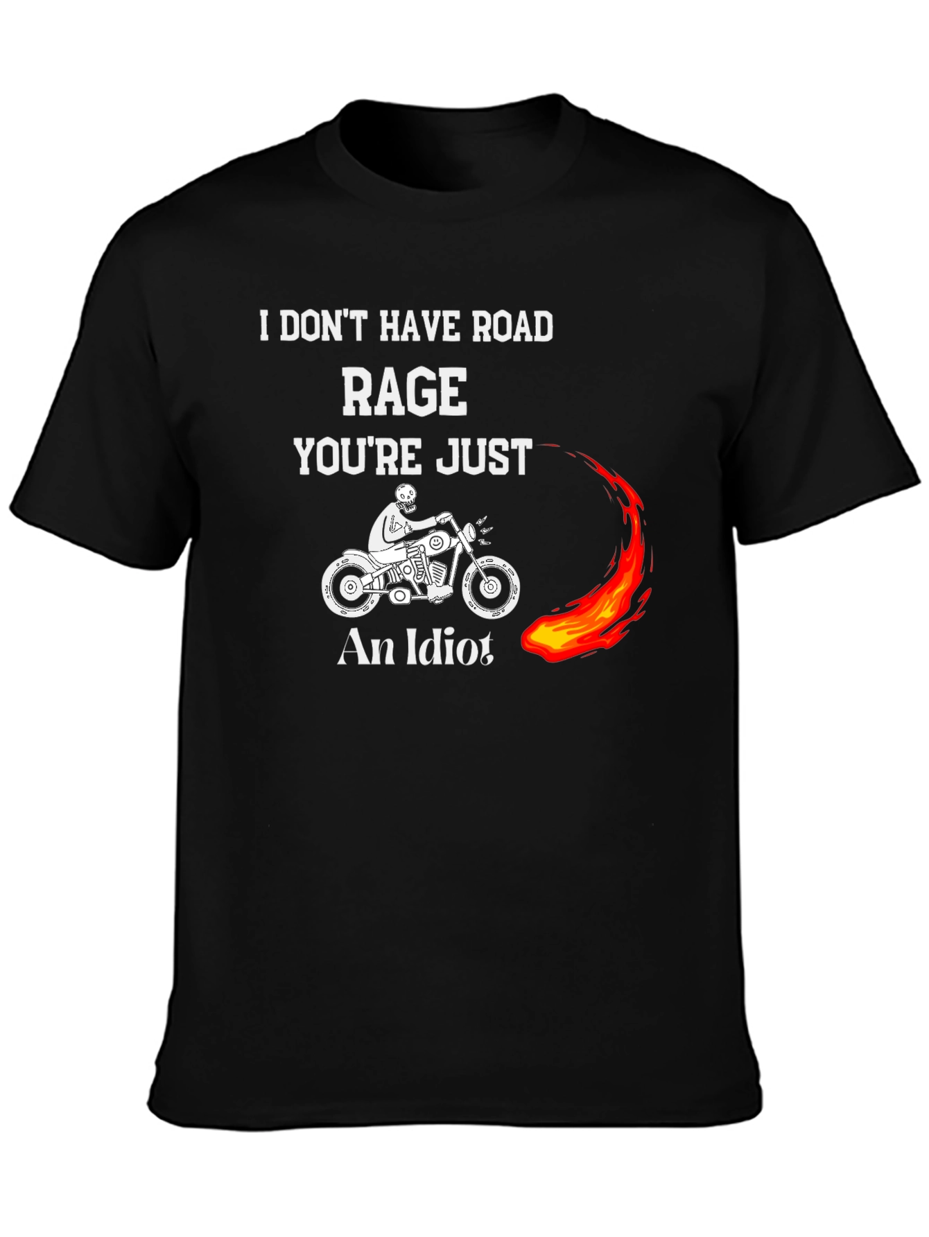 Funny Motorcycle Road Rage Graphic T-Shirt