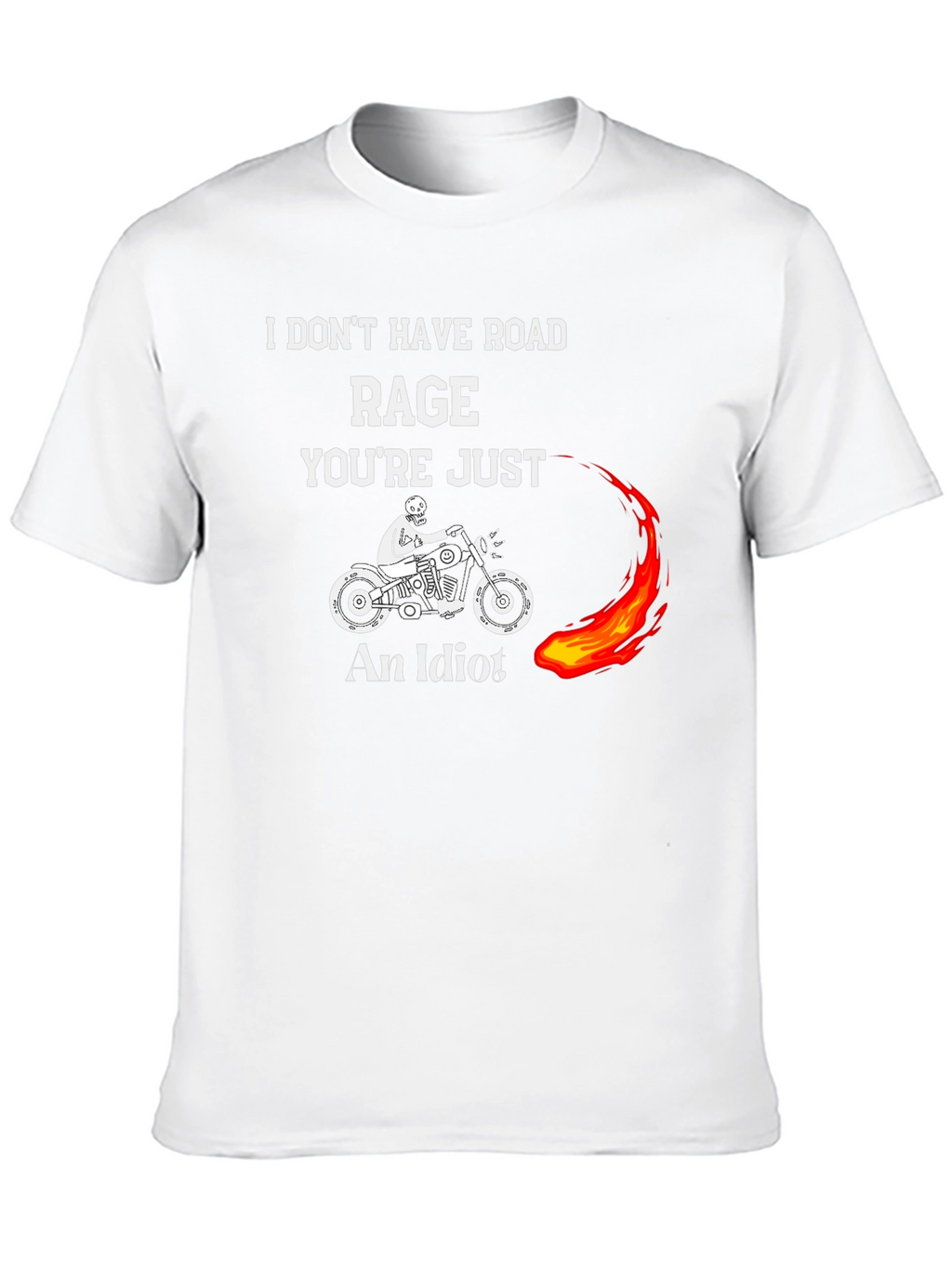 Funny Motorcycle Road Rage Graphic T-Shirt