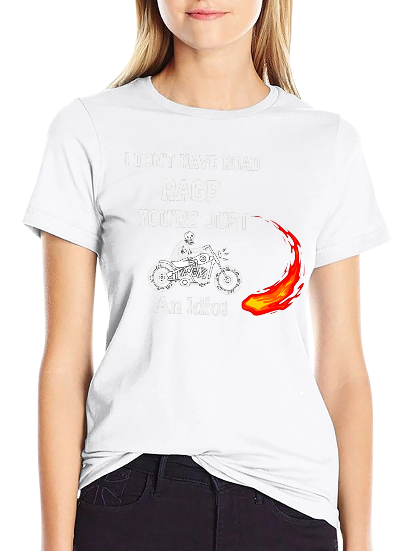 Funny Motorcycle Road Rage Graphic T-Shirt