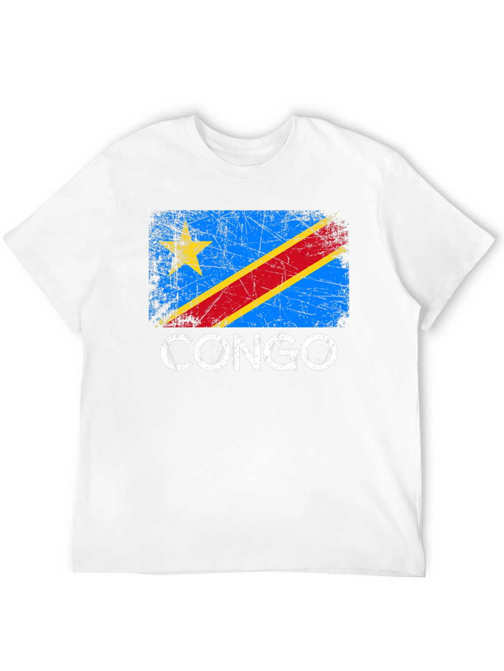 Congo Flag T-Shirt - Distressed Style Pride Tee